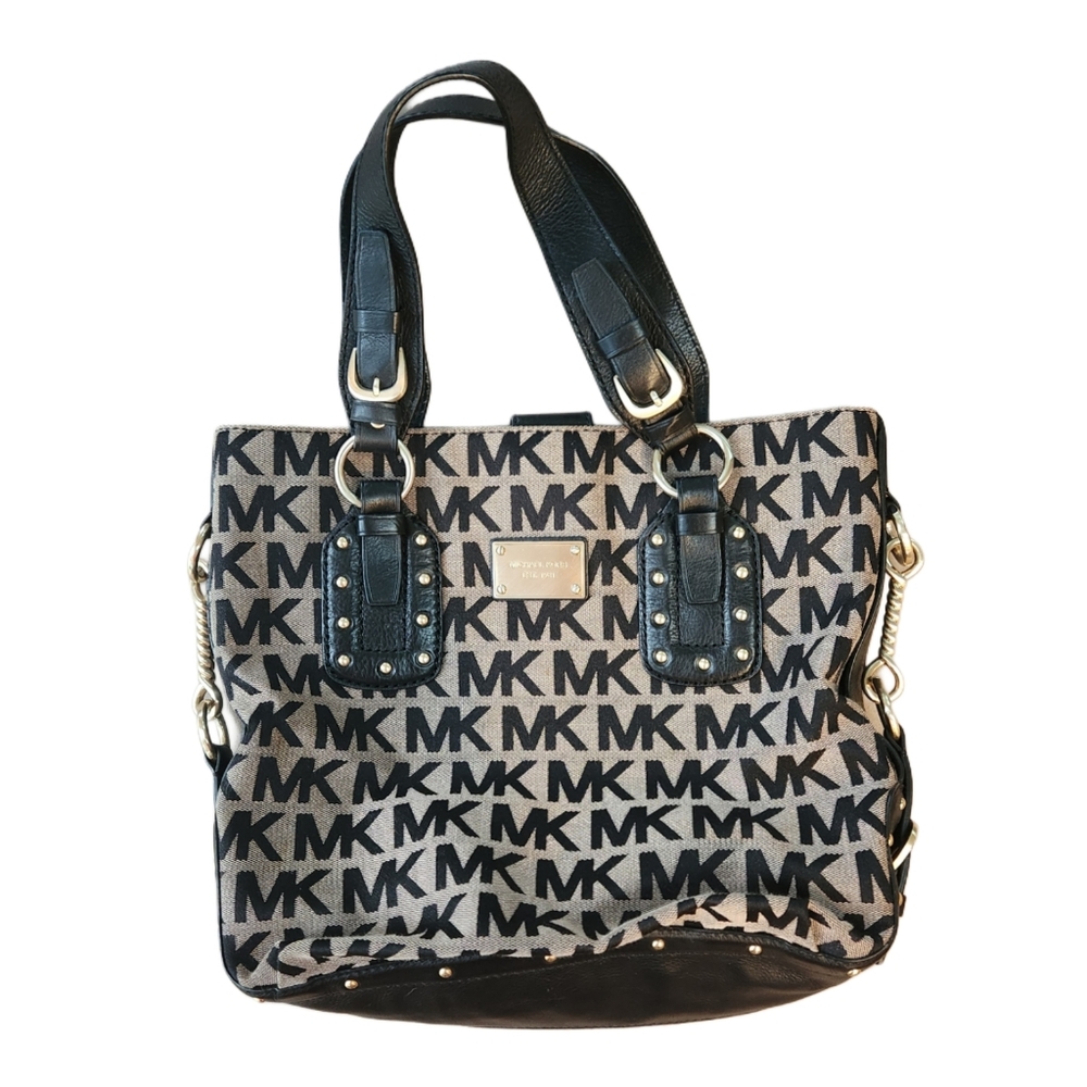 LIKE NEW MK logo bag with brass detail